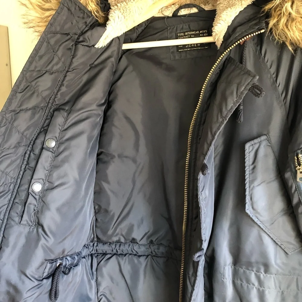 J. Crew Navy Snorkel Winter Coat